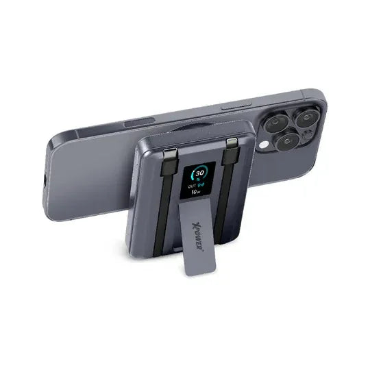 XPower MagSwift 7in1 10000mAh Wireless Power Bank - Grey - Tashqila XPower MagSwift 7in1 10000mAh Wireless Power Bank - Grey - Tashqila